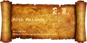 Róth Melinda névjegykártya