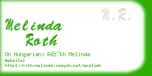 melinda roth business card